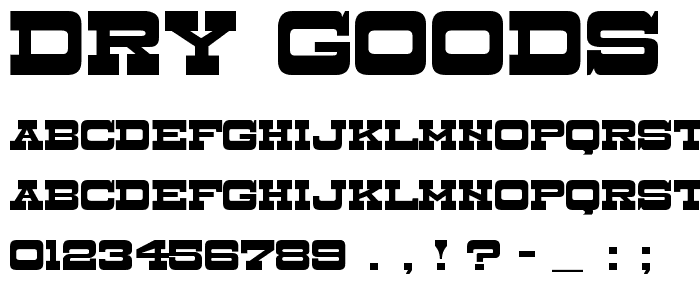 Dry Goods JL font